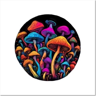 Magic mushrooms Posters and Art